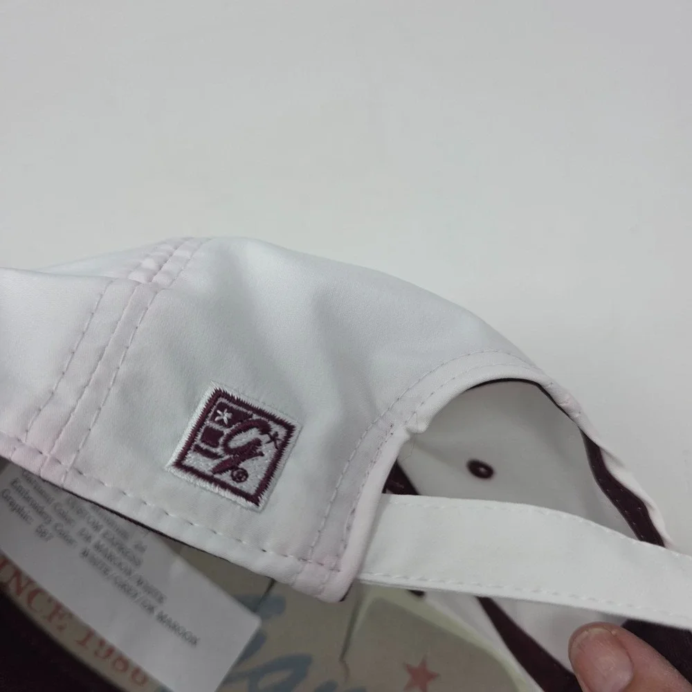 The Game Mississippi State Bulldogs Women OS Maroon White Baseball Cap Hat NWT